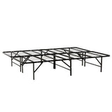 Metal Mattress Foundation Bed Frame, Queen Size Bed Base, Bedroom Furniture, Black