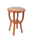 24 X 18 X 18 Bright Orange Country Cottage Style Wooden Stool