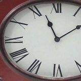 7 x 7 x 22 Red Vintage Metal Clock Base - Table Lamp