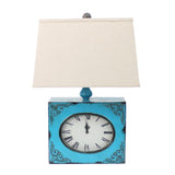 7 x 7 x 22 Red Vintage Metal Clock Base - Table Lamp