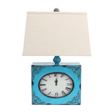 7 x 7 x 22 Red Vintage Metal Clock Base - Table Lamp