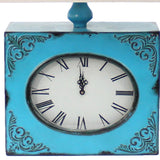 7 x 7 x 22 Red Vintage Metal Clock Base - Table Lamp