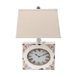 7 x 7 x 22 Red Vintage Metal Clock Base - Table Lamp