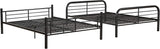 79' X 57' X 65' Dark Brown Metal Tube Full Over Full Bunk Bed