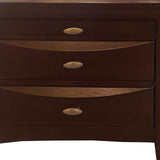 26' X 17' X 25' Espresso Rubber Wood Elegant Nightstand