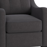 30' X 31' X 35' Gray Linen Upholstery Chair
