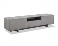 Tv Unit One Middle Drawer And 2 Lid Doors On The Sides All In Grey Oak Venee