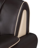 40" Brown Sleek Leather Recliner Chair