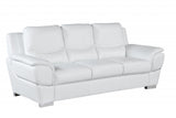 37" Chic White Leather Sofa