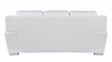 37" Chic White Leather Sofa