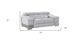 117" Lovely Light Grey Sofa Set