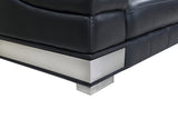 31to 39" Modern Black Leather Sofa