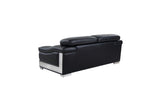 31to 39" Modern Black Leather Sofa