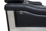 31to 39" Modern Black Leather Sofa