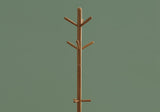 16.25" x 16.25" x 69" Oak Solid Wood  Coat Rack