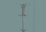 19" x 19" x 70" Silver  Metal  Coat Rack