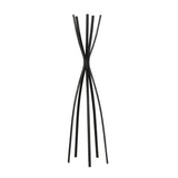 13.5" x 19.5" x 72.5" Black Metal  Coat Rack