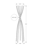 13.5" x 19.5" x 72.5" Black Metal  Coat Rack