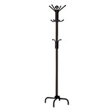 19" x 19" x 70" Black  Metal  Coat Rack