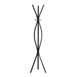 12" x 18" x 72" Black  Metal  Coat Rack