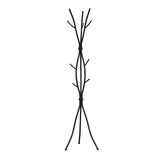 18.5" x 18.5" x 74" Black Metal  Coat Rack