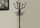 21" x 21" x 74" Black  Metal  Coat Rack