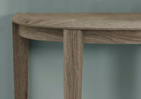11.75" x 36" x 32.5" Dark Taupe Finish Accent Table