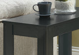 12" x 23.75" x 21.5" Black Particle Board Laminate Mdf  Accent Table