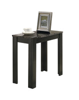 12" x 23.75" x 21.5" Black Particle Board Laminate Mdf  Accent Table