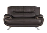 40" Brown Sleek Leather Recliner Chair