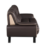 40" Brown Sleek Leather Recliner Chair