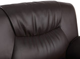 40" Brown Sleek Leather Recliner Chair