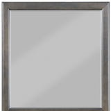 Classic Gray Wooden Mirror