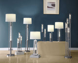 15' X 15' X 32' Brushed Nickel Metal Glass LED Shade Table Lamp