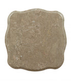 28' X 28' X 24' Marble Antique White Wood PolyResin End Table