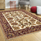 9' x 13'  Polypropylene Ivory or Red Area Rug