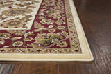9' x 13'  Polypropylene Ivory or Red Area Rug