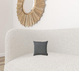 Set of 2 Grey Brushed Twill Decorative Throw Pillow Covers