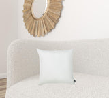 Set of 2 Bright White Brushed Twill Decorative Throw Pillow Covers