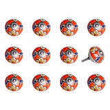 1.5" x 1.5" x 1.5" Ceramic Metal Multicolor 12 Pack Knob