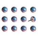 1.5" x 1.5" x 1.5" Ceramic Metal Multicolor 12 Pack Knob