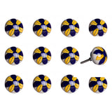 1.5" x 1.5" x 1.5" Ceramic Metal Multicolor 12 Pack Knob