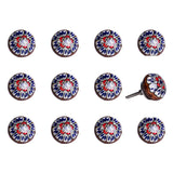 1.5" x 1.5" x 1.5" Ceramic Metal Multicolor 12 Pack Knob