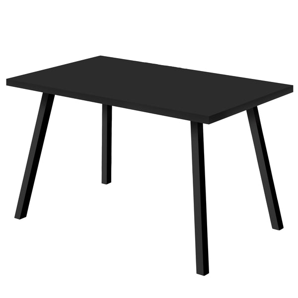 60" X 36" X 31 " Black Black Metal Dining Table