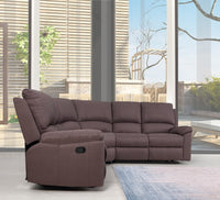 Brown Chenille Reclining Sectional