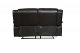 Modern Soft Brown Faux Leather Reclining Sofa