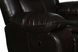 Modern Soft Brown Faux Leather Reclining Sofa