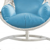40 X 40 X 81 White Wash Hanging Egg Chair