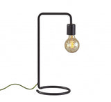 Industrial Matte Black Finish Metal Desk Lamp with Vintage Edison Bulb