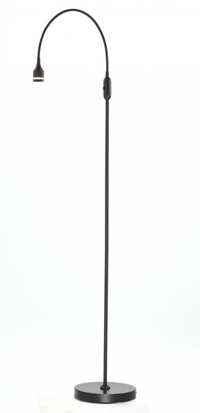 Floor Lamp in Adjustable Matte Black Metal LED